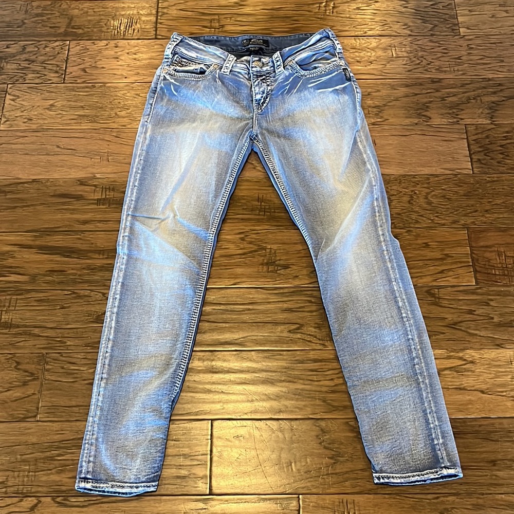 Silver Jeans Suki Flap Skinny Mid Rise Size 30